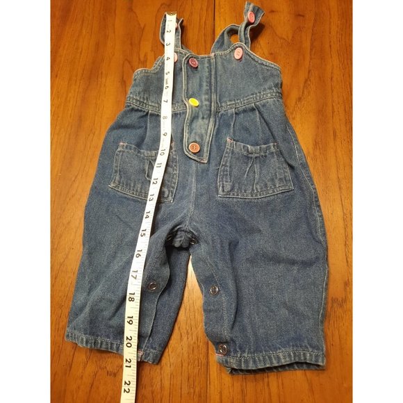 Little Ones Bibs Toddler Girls Denim Overalls Vintage 12 Months - Picture 7 of 9